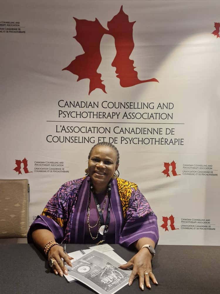 Prof Chinelo Ugwu at the CCPA conference booth