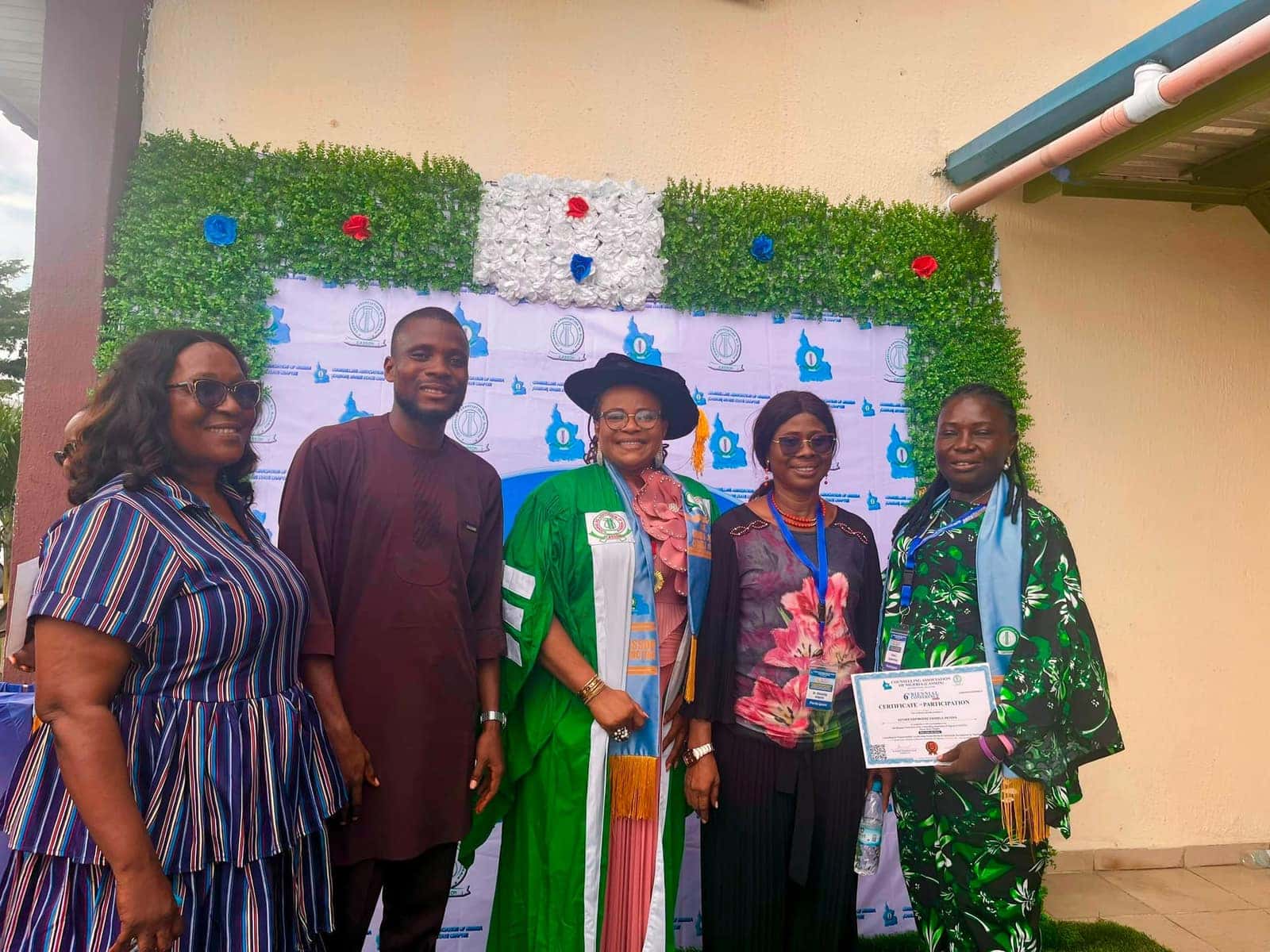 Esther Ebifimoere Peters receiving the Certificate of Participation at the CASSON 6th Biennial Conference - Event photo 2