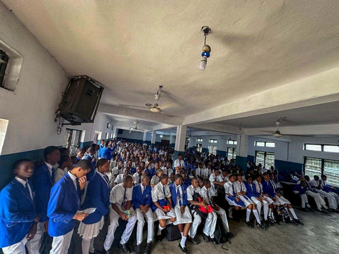 Hundreds of Niger Delta Science School students gathered in the assembly hall